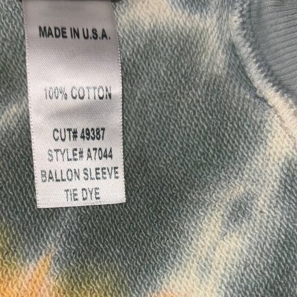 Agolde Womens Tie-Dye Balloon Sleeve Sweatshirt Size L - Picture 6 of 8